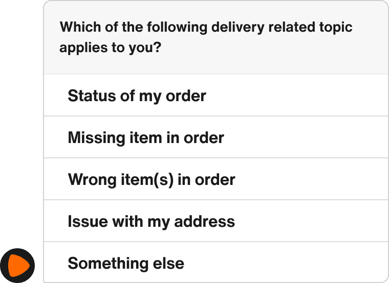 Guided conversation replaced free text